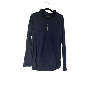 Five Four 3/4 Zip Navy Long Sleeve Tee
